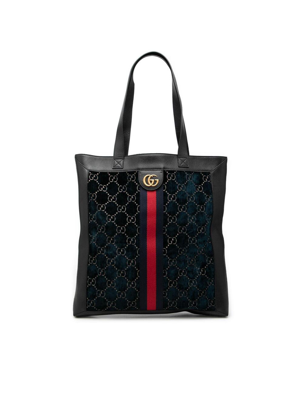 Gucci Large Gg Velvet Web Ophidia Tote #351352G10B